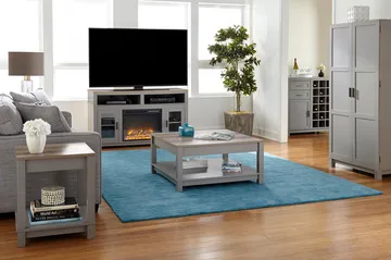 Carver Sofabord 90 cm Grå - Dorel Home - Møbler - Bord - Sofabord & salongbord