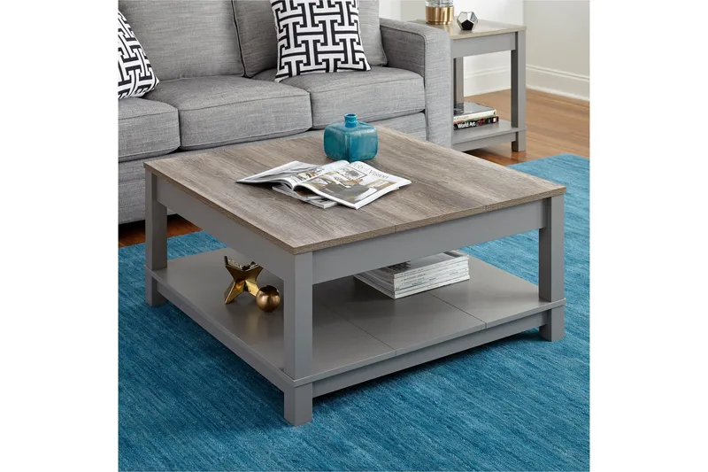 Carver Sofabord 90 cm Grå - Dorel Home - Møbler - Bord - Sofabord & salongbord