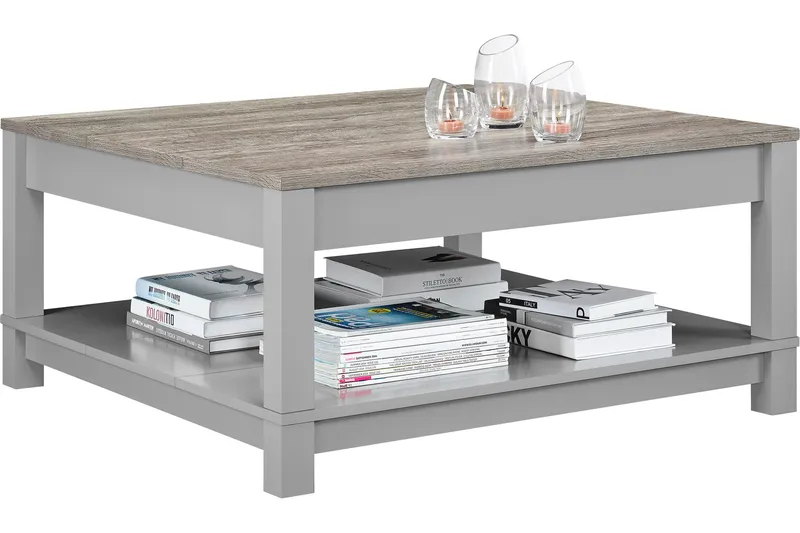 Carver Sofabord 90 cm Grå - Dorel Home - Møbler - Bord - Sofabord & salongbord