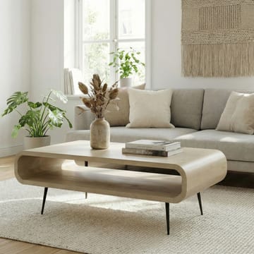 Cevik sofabord 90 cm i massivt mangotre - hvitvasket - Møbler - Bord - Sofabord & salongbord - Sofabord med oppbevaring
