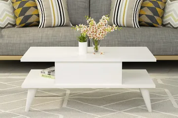 Chaing Sofabord 90x40x90 cm - Hvit - Møbler - Bord - Sofabord & salongbord