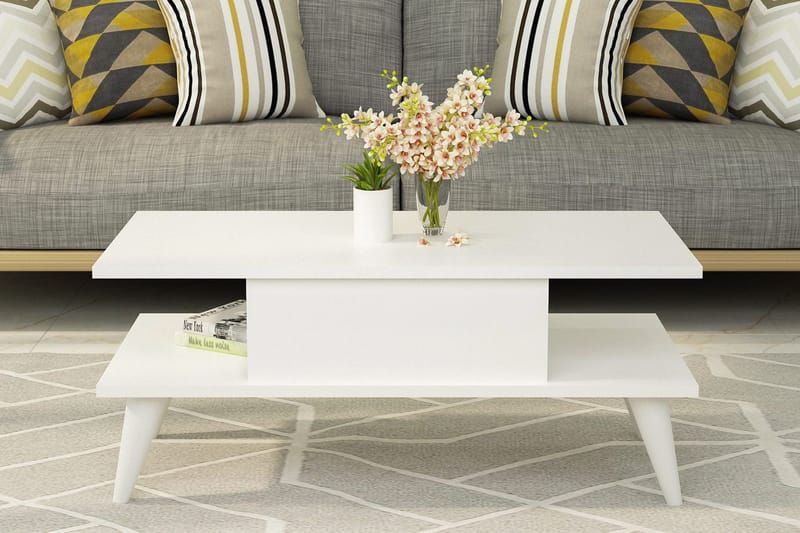 Chaing Sofabord 90x40x90 cm - Hvit - Møbler - Bord - Sofabord & salongbord