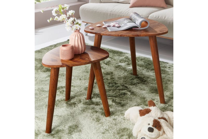 Chariah Settbord 2-pk 60 cm - Brun - Møbler - Bord - Sofabord & salongbord