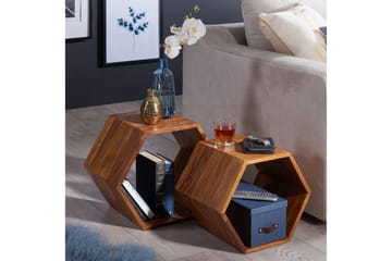 Chicosky Settbord 46 cm 2 Bord - Massivt Tre/Brun - Møbler - Bord - Sofabord & salongbord