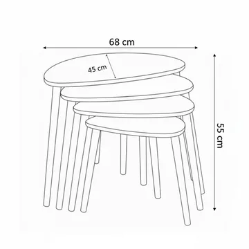 Childress settbord 68 cm - Valnøtt - Møbler - Bord - Sofabord & salongbord - Kistebord