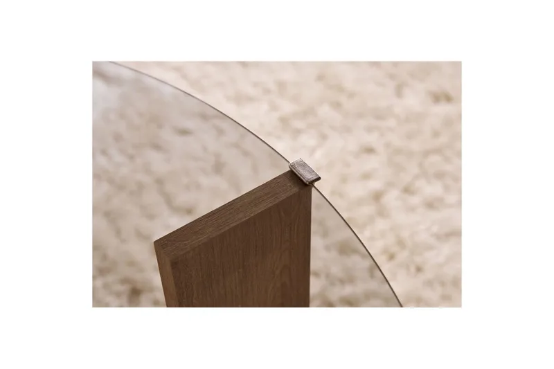 Sofabord Clara 75 cm med Glassplate - Safireik / Fume - Møbler - Bord - Sofabord & salongbord