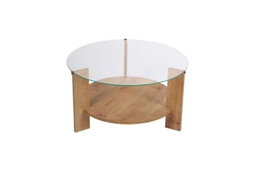 Sofabord Clara 75 cm med Glassplate