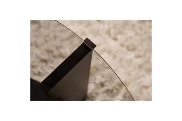 Sofabord Clara 75 cm med Glassplate - Tre Svart / Røykfarget - Møbler - Bord - Sofabord & salongbord