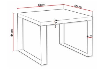 Clogsville 60 cm Firkantet Salongbord i Malt Tre - Brun - Møbler - Bord - Sofabord & salongbord