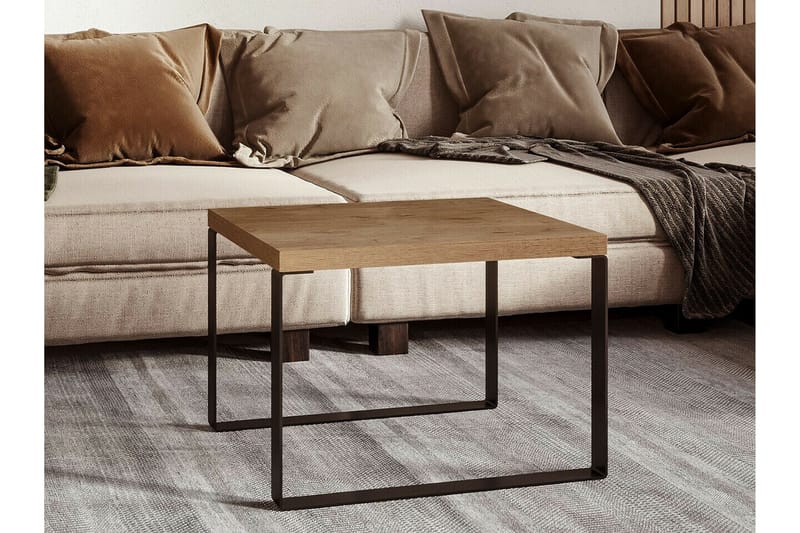 Clogsville 60 cm Firkantet Salongbord i Malt Tre - Brun - Møbler - Bord - Sofabord & salongbord