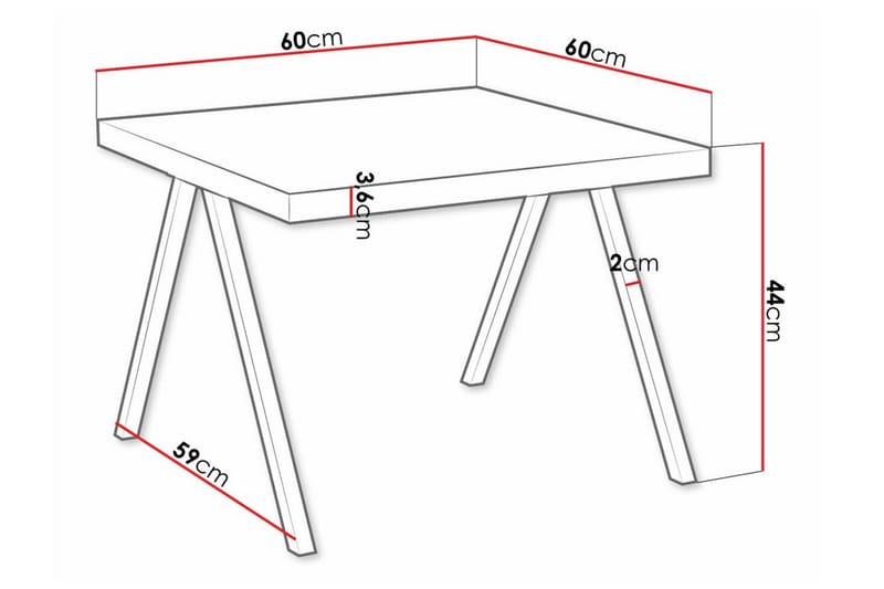 Clogsville Kvadratisk Salongbord 60 cm i Malt Tre - Eikebrun - Møbler - Bord - Sofabord & salongbord