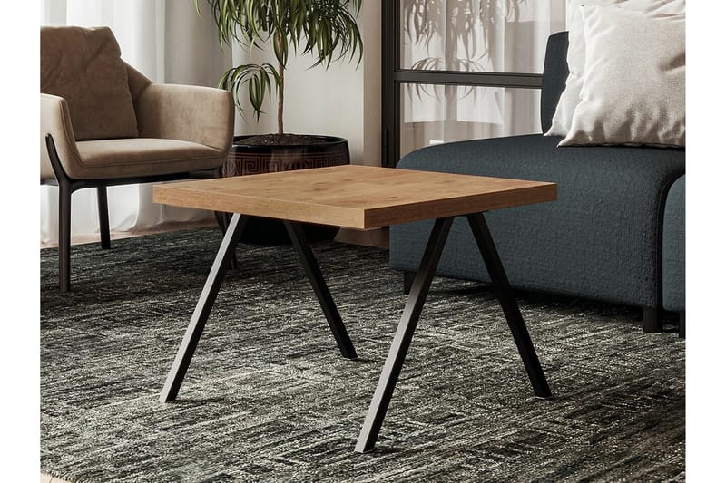 Clogsville Kvadratisk Salongbord 60 cm i Malt Tre - Eikebrun - Møbler - Bord - Sofabord & salongbord
