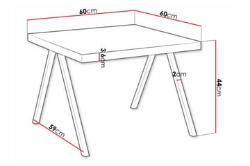 Clogsville Sofabord 60 cm - Svart - Møbler - Bord - Sofabord & salongbord