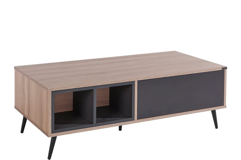 Cobham 120 cm Rektangulært Sofabord med Skuffer i Malt Tre - Lysebrun - Møbler - Bord - Sofabord & salongbord