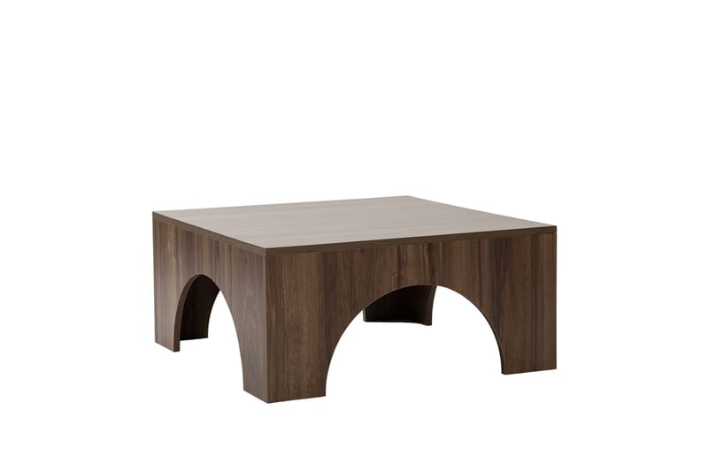 Collesium Kvadratisk Sofabord 80 cm i Valnøtt - Brun - Møbler - Bord - Sofabord & salongbord