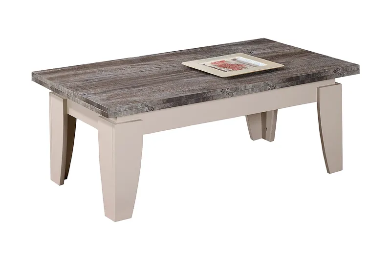 Comfortale 110 cm Rektangulært Sofabord i Malt Tre, Gråbrun