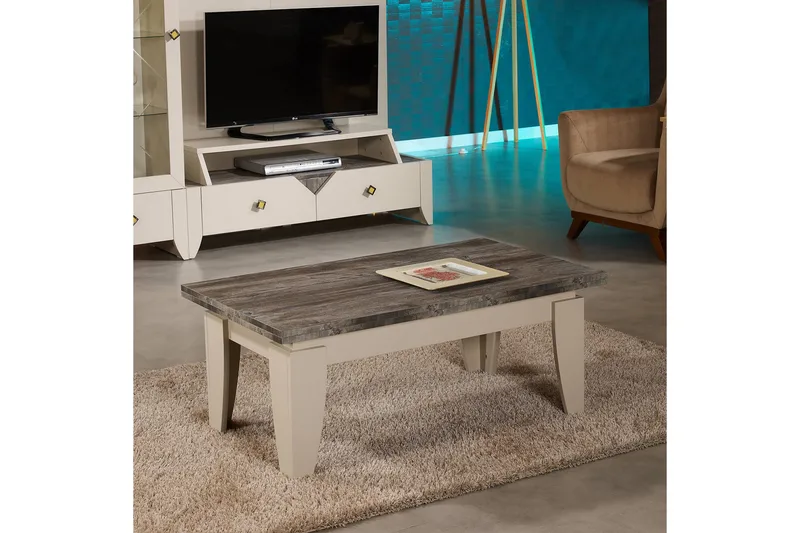 Comfortale 110 cm Rektangulært Sofabord i Malt Tre - Gråbrun - Møbler - Bord - Sofabord & salongbord