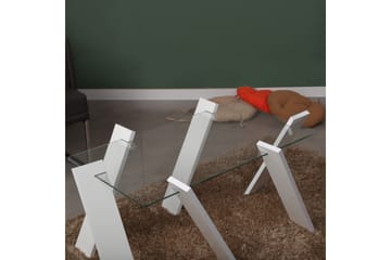 Comfortale Maxi Sofabord 92 cm - Glass/Hvit - Møbler - Bord - Sofabord & salongbord