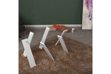 Comfortale Maxi Sofabord 92 cm - Glass/Hvit - Møbler - Bord - Sofabord & salongbord