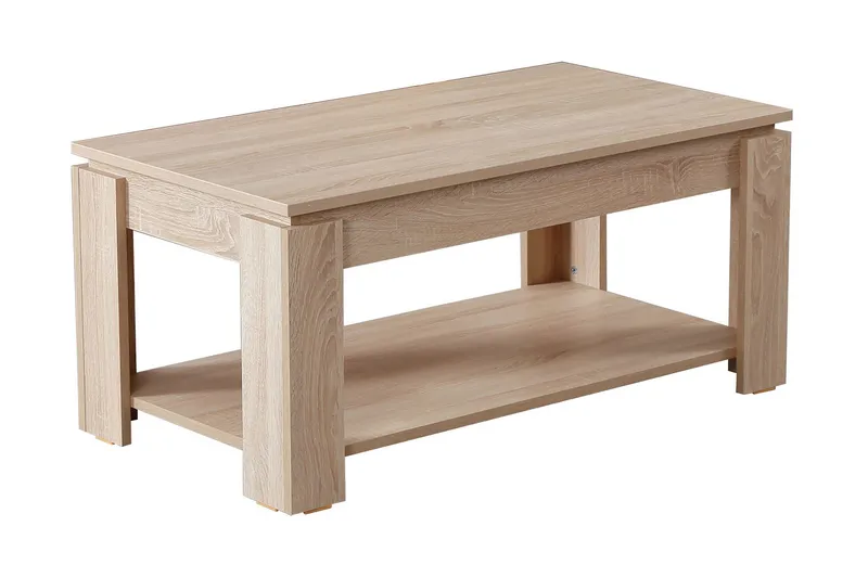 Comfortale Sofabord 104 cm med Oppbevaringshylle - Bok - Møbler - Bord - Sofabord & salongbord