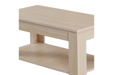 Comfortale Sofabord 104 cm med Oppbevaringshylle - Lyse Eikefarge - Møbler - Bord - Sofabord & salongbord