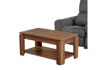 Comfortale Sofabord 104 cm med Oppbevaringshylle - Valnøttsbrun - Møbler - Bord - Sofabord & salongbord