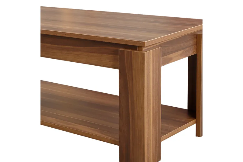 Comfortale Sofabord 104 cm med Oppbevaringshylle - Valnøttsbrun - Møbler - Bord - Sofabord & salongbord