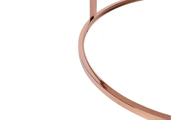 Coralla Sofabord 70 cm Rundt Marmormønster - Hvit/Kobber - Møbler - Bord - Sofabord & salongbord