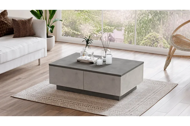 Cranner Sofabord 90 cm - Sølv/Antrasitt - Møbler - Bord - Sofabord & salongbord