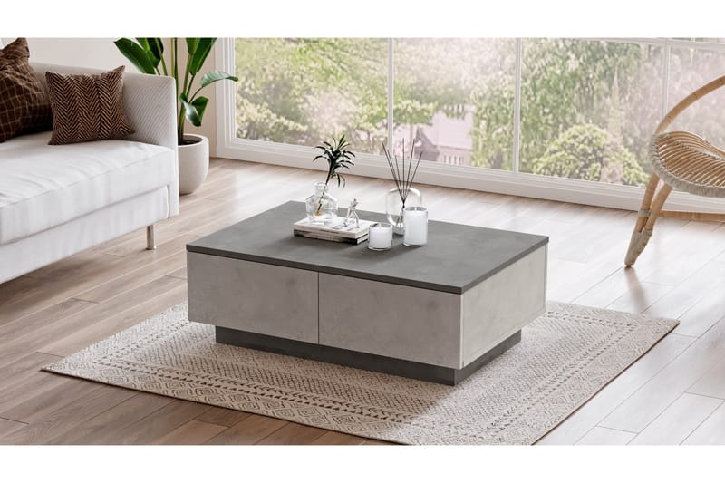 Cranner Sofabord 90 cm - Sølv/Antrasitt - Møbler - Bord - Sofabord & salongbord