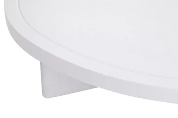 Cream 92 cm Ovalt Sofabord i Tre - Hvit - Møbler - Bord - Sofabord & salongbord