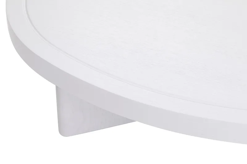 Cream 92 cm Ovalt Sofabord i Tre - Hvit - Møbler - Bord - Sofabord & salongbord
