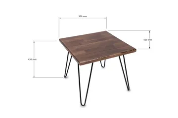 Crodux Sofabord 50 cm - Valnøttsbrun/Svart - Møbler - Bord - Sofabord & salongbord