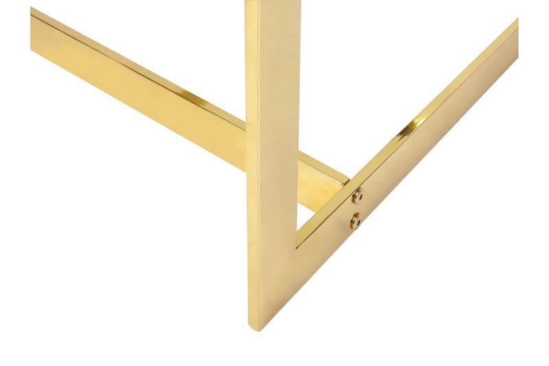 Crystal 80 cm Kvadratisk Sofabord med Geometrisk Understell i Glass - Klar - Møbler - Bord - Sofabord & salongbord