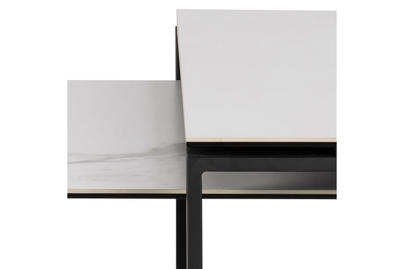 Cynthia Rektangulært Nesting Salongbord 115 cm i Keramikk med Metallben - Hvit - Møbler - Bord - Sofabord & salongbord