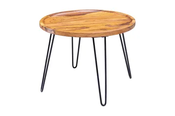 Dannemare Sofabord 60 cm Rundt - Massivt Tre/Svart - Møbler - Bord - Sofabord & salongbord