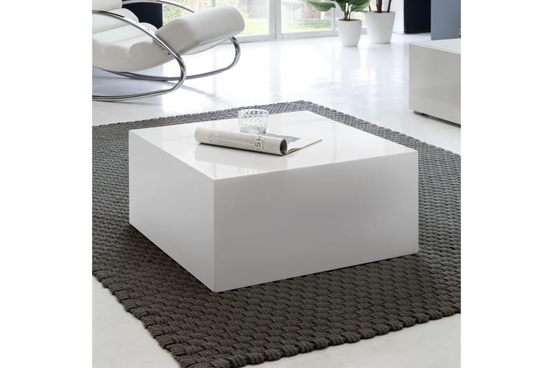 Darey Sofabord 60 cm - Hvit Høyglans - Møbler - Bord - Sofabord & salongbord