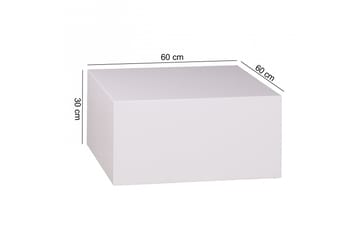 Darey Sofabord 60 cm - Hvit Høyglans - Møbler - Bord - Sofabord & salongbord