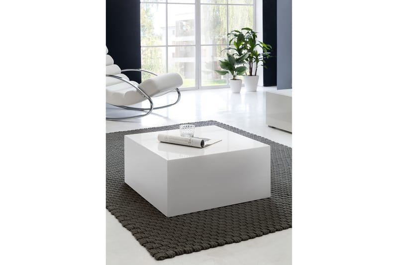 Darey Sofabord 60 cm - Hvit Høyglans - Møbler - Bord - Sofabord & salongbord