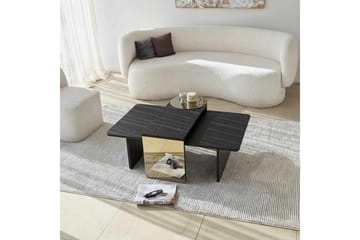 Dasina Sett med bord 105 cm - Svart - Møbler - Bord - Sofabord & salongbord