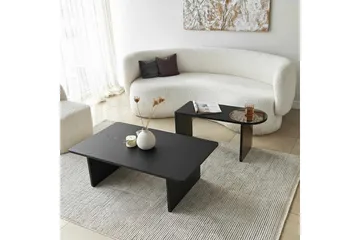 Dasina Sett med bord 105 cm - Svart - Møbler - Bord - Sofabord & salongbord