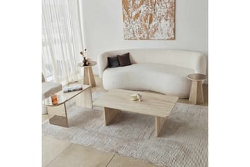 Dasina Sett med bord 105 cm - Travertin - Møbler - Bord - Sofabord & salongbord