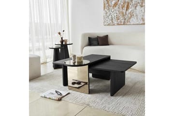 Dasina Sett med bord 82 cm - Svart - Møbler - Bord - Sofabord & salongbord