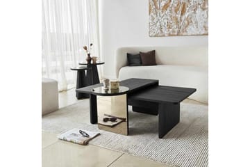 Dasina Sett med bord 82 cm - Svart - Møbler - Bord - Sofabord & salongbord
