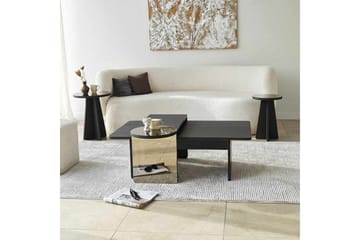 Dasina Sett med bord 82 cm - Svart - Møbler - Bord - Sofabord & salongbord