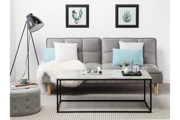 Delano 100 cm Rektangulært Salongbord i Marmor med Understell i Metall - Hvit - Møbler - Bord - Sofabord & salongbord