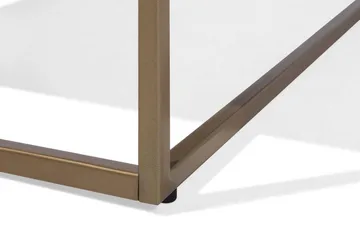 Delano Rektangulært Sofabord 100 cm i Marmor med Metallramme - Hvit - Møbler - Bord - Sofabord & salongbord