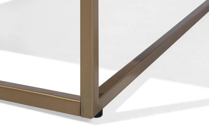Delano Rektangulært Sofabord 100 cm i Marmor med Metallramme - Hvit - Møbler - Bord - Sofabord & salongbord