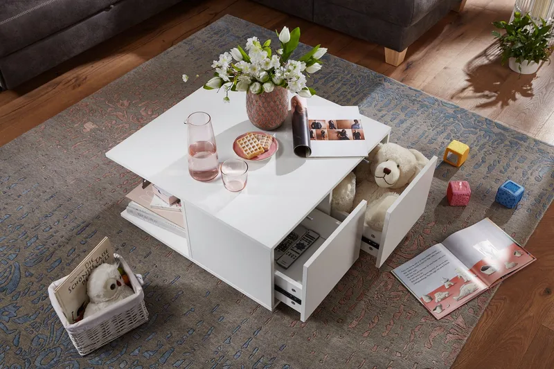 Delgadillo Sofabord 70 cm - Hvit - Møbler - Bord - Sofabord & salongbord