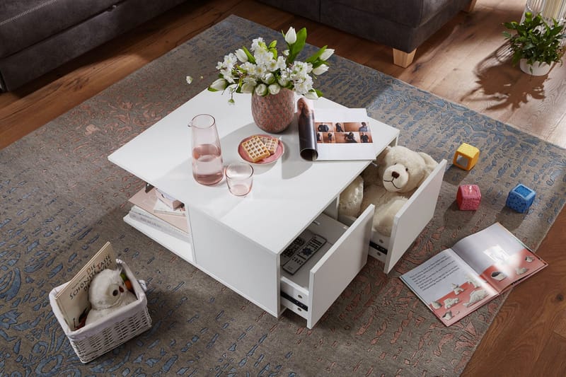 Delgadillo Sofabord 70 cm - Hvit - Møbler - Bord - Sofabord & salongbord